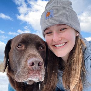 Rachel Cundey with her dog Cooper