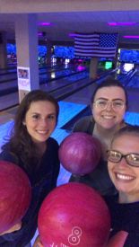 Sarah Ihlenfeld bowling with friends