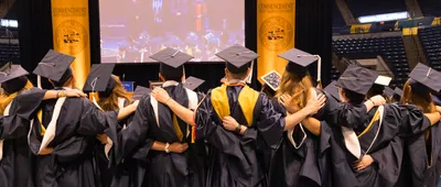 More than 400 Eberly College graduates walked across the stage at the WVU Coliseum this weekend during West Virginia University’s shared December commencement ceremony. 
