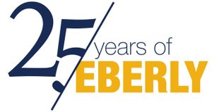 25 years of the Eberly College of Arts and Sciences logo