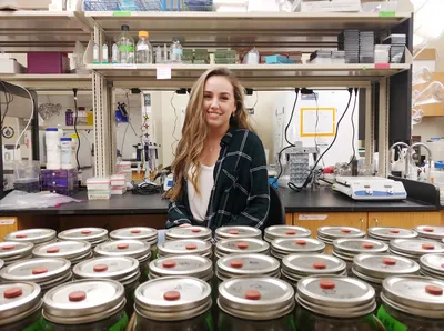WVU biology PhD student Joanna Ridgeway is the recipient of the National Science Foundation’s Graduate Research Fellowship, a prestigious and competitive award that will fund her graduate study for three years. She is researching how a sustainable bioenergy economy can contribute to greenhouse gas reductions.  
