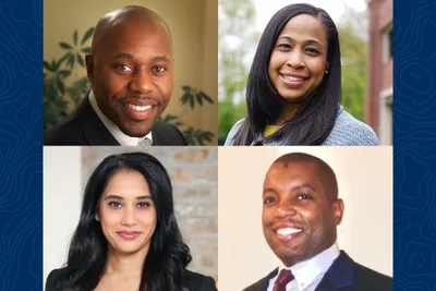 Four eminent West Virginia University alumni were appointed to serve the WVU Alumni Association Board of Directors at its fourth quarterly meeting on Friday, June 4. Kamau Brown, Gabrielle St. Léger, Nesha Sanghavi and Monté Williams have been selected to serve six-year terms. Brown, St. Léger and Williams are all Eberly College alumni.