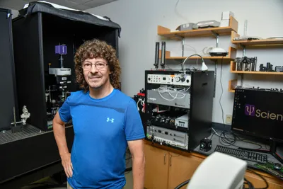 WVU Biology Professor Kevin Daly stands in his laboratory where he researches brain circuits. Daly was awarded $1.6 million from the National Science Foundation to expand his area of research.