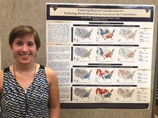 Julia Wolf with research poster