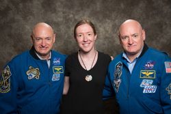 Ahrens with two men from NASA.